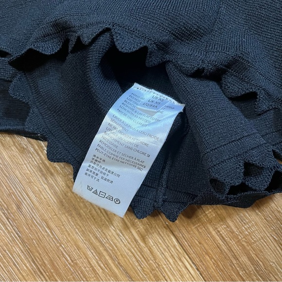 SOLD Free People Intimately In Bloom Plunge Scalloped Knit Brami - Black - Picture 5 of 9